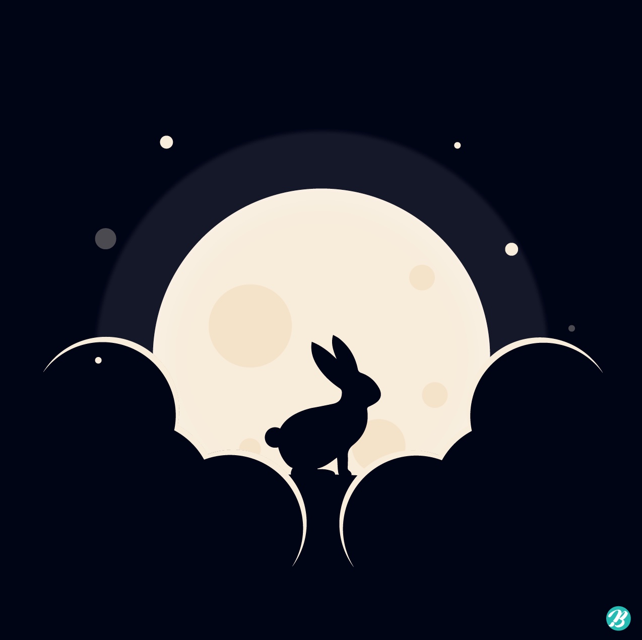 달 토끼 일러스트 Ai 다운로드 Download Moon Rabbit Vector - Urbanbrush
