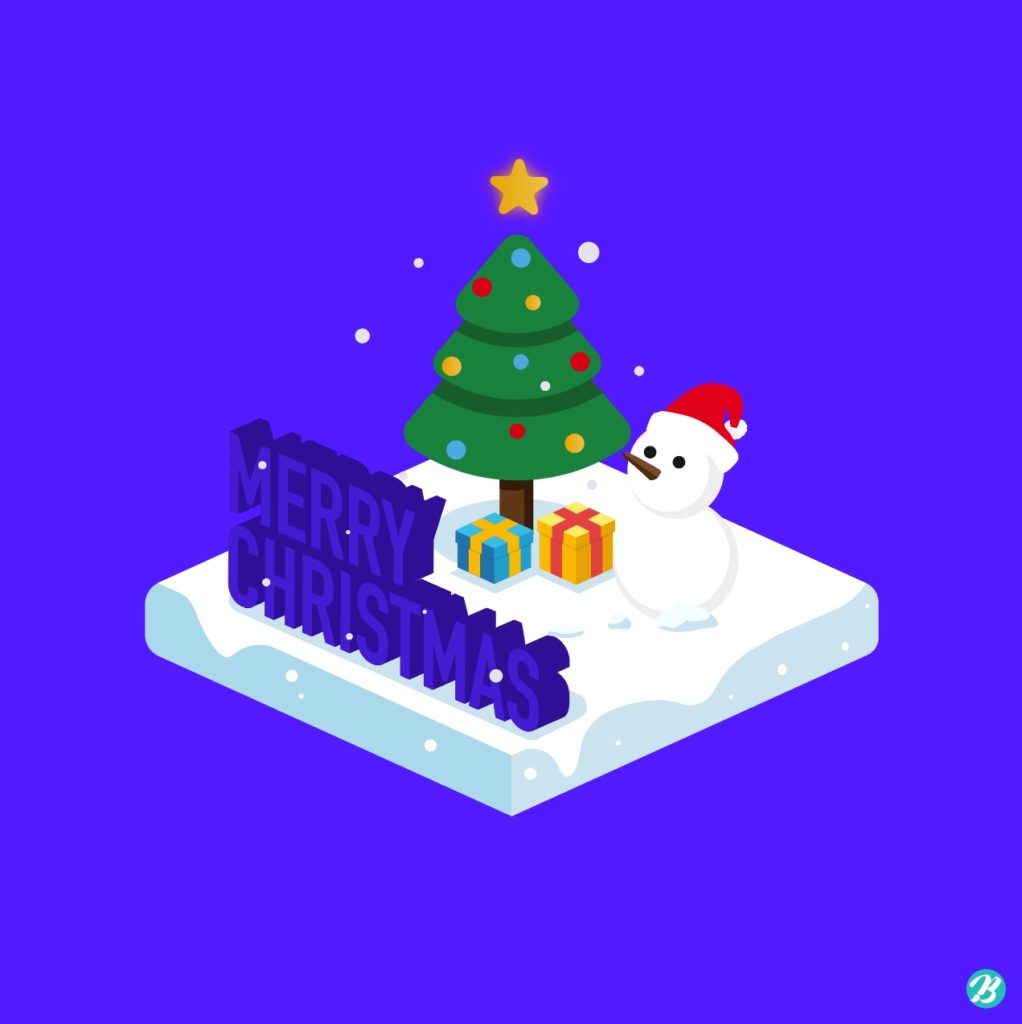3D 크리스마스 배경