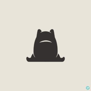 곰 뒷모습 로고