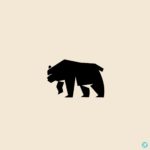 곰 실루엣 로고 일러스트 ai 다운로드 download Bear silhouette logo