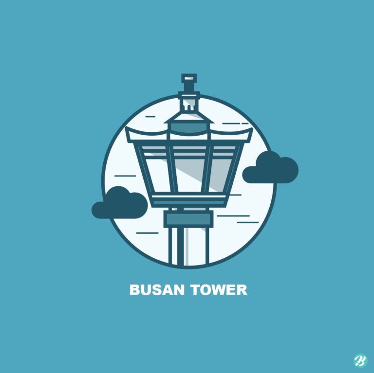 부산 타워 아이콘 일러스트 백터 ai 다운로드 download Busan Tower Icon vector - 어반브러시