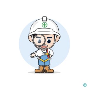 안전캐릭터 돋보기 일러스트