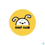 강아지 골프 로고 일러스트 ai 독점 다운로드 download dog golf logo vector