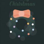 크리스마스 화환 포스터 디자인 일러스트 ai 다운로드