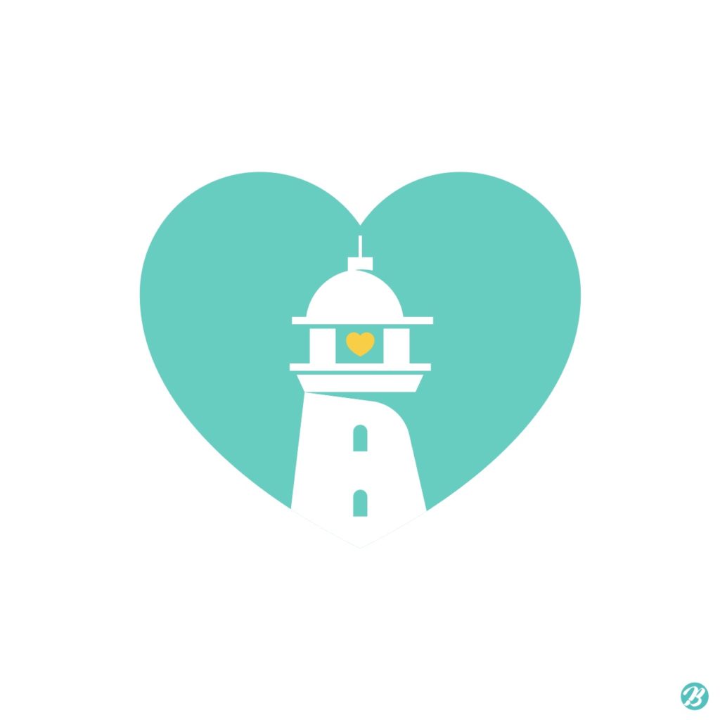 사랑 등대 로고