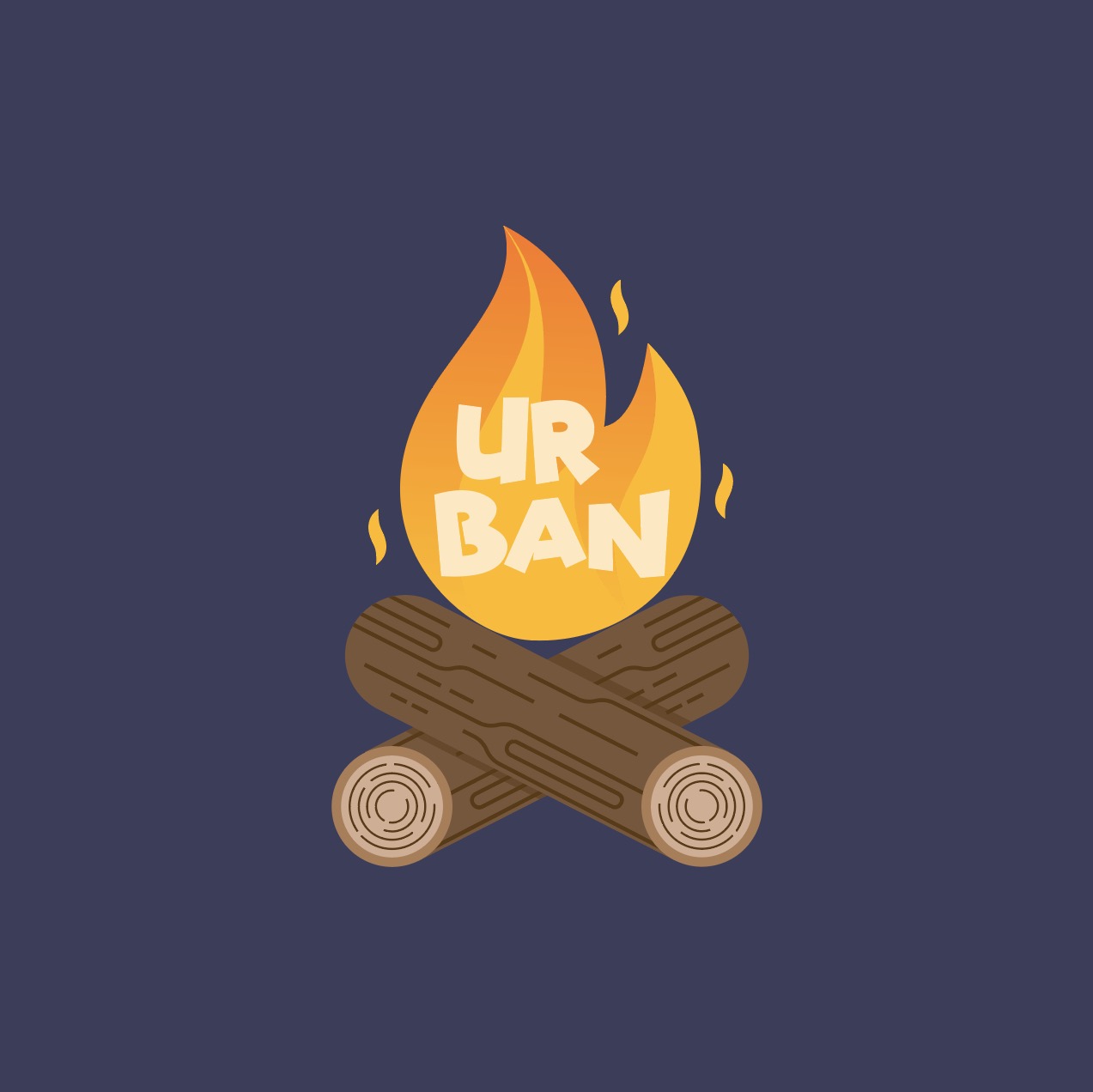 모닥불 로고 일러스트 Ai 다운로드 Download Campfire Logo Vector - Urbanbrush