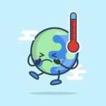 지구 온난화 캐릭터 고통 일러스트 ai 다운로드 download global warming character vector