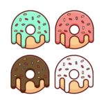 도너츠 메뉴 아이콘 일러스트 ai 다운로드 download donuts menu icon vector