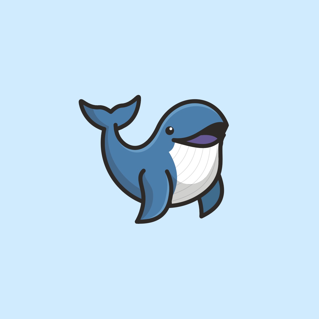고래 캐릭터 디자인 일러스트 Ai 다운로드 Download Whale Character Design Vector - Urbanbrush