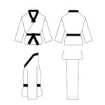 태권도복 도안 일러스트 ai 다운로드 download taekwondo uniform design Vector