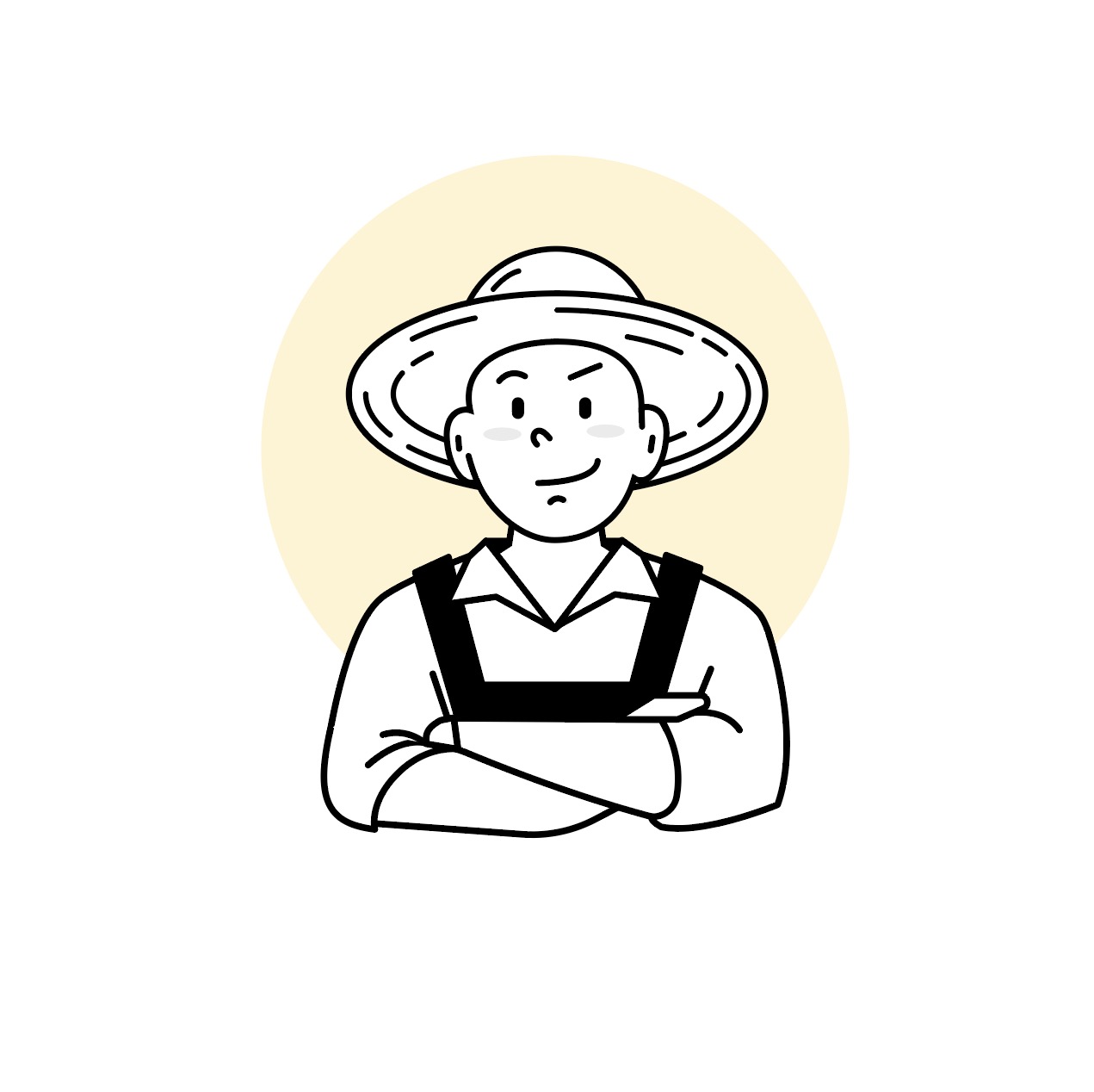 농부 캐릭터 로고