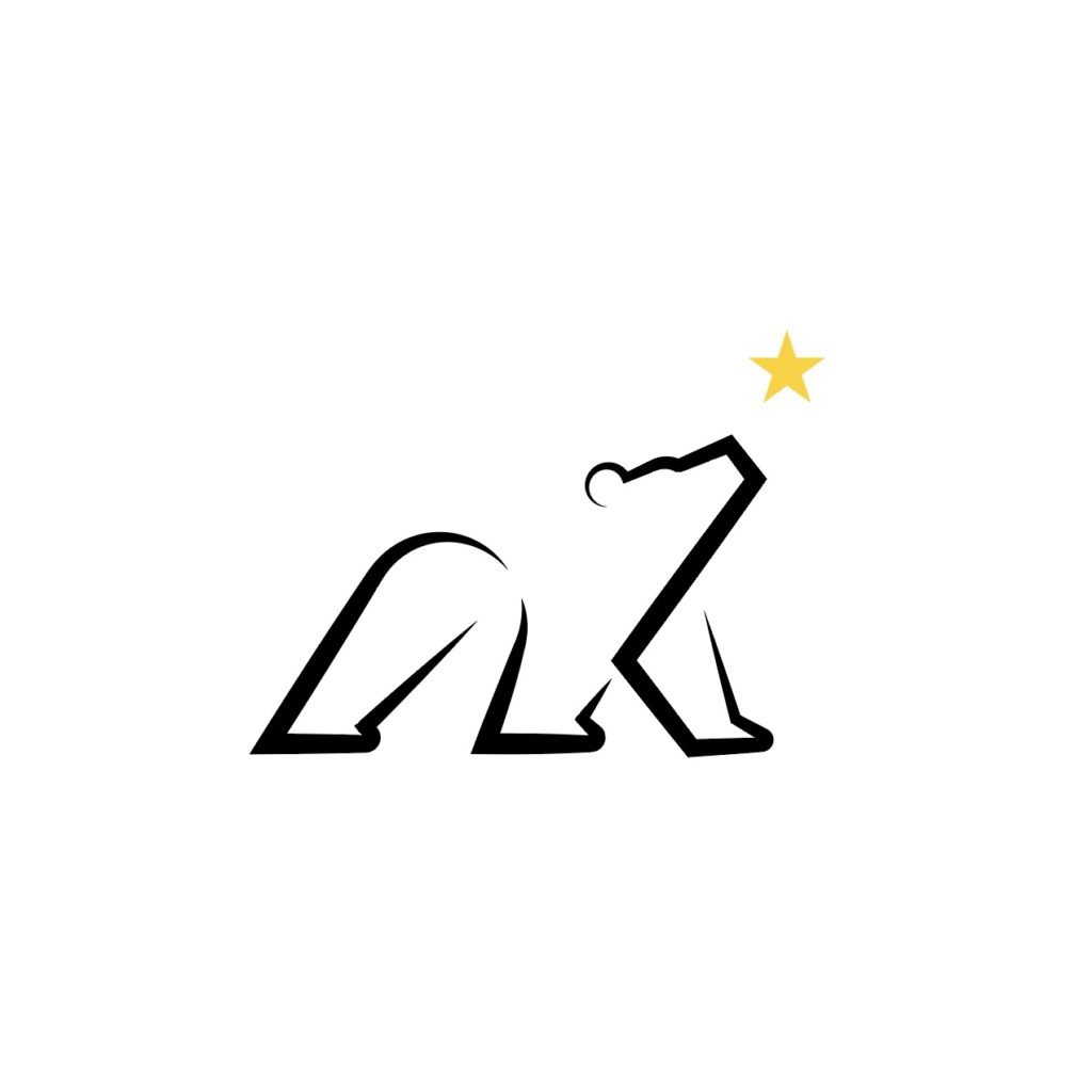 북극곰 실루엣 로고