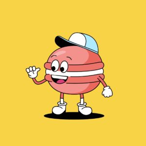 마카롱 캐릭터 로고