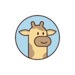 기린 캐릭터 로고 일러스트 ai 다운로드 download giraffe character logo vector