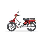 씨티 100 오토바이 일러스트 ai 다운로드 download city 100 motorcycle vector