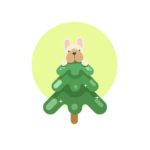 Christmas tree puppy illustration ai download download christmas tree puppy