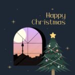 Christmas tree window night illustration ai download download christmas tree window night Vector