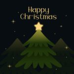 밤 크리스마스 트리 일러스트 ai 다운로드 download night christmas tree vector