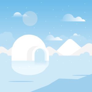 겨울 이글루 배경