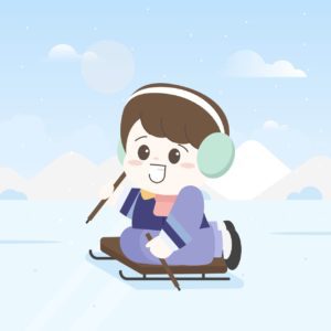 얼음 썰매 민속놀이