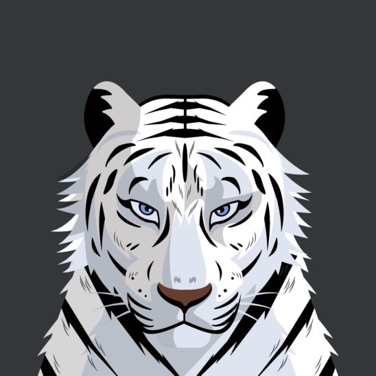 백호 캐릭터 일러스트