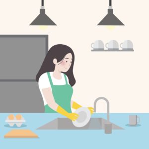 설거지 주방 일러스트