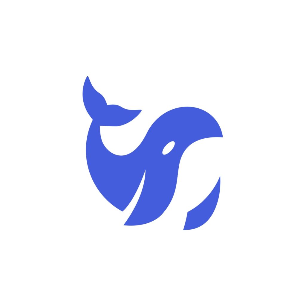 고래 실루엣 로고