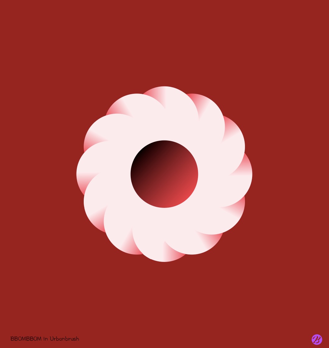 꽃잎 그라데이션 일러스트