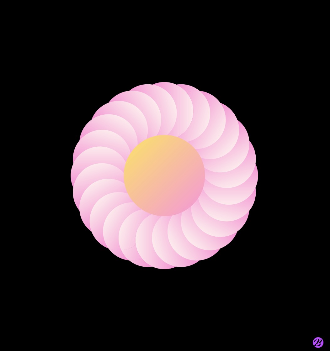 둥근꽃 일러스트 ai