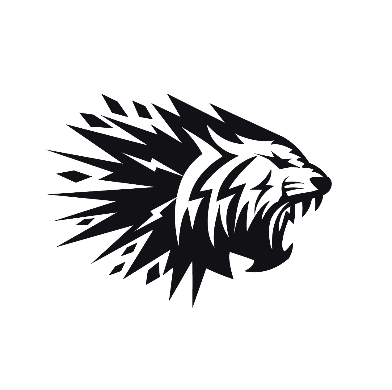 호랑이 포효 실루엣