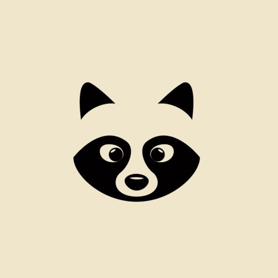 너구리 실루엣 얼굴