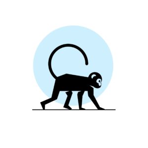 원숭이 실루엣 로고