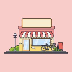 상점 풍경 일러스트