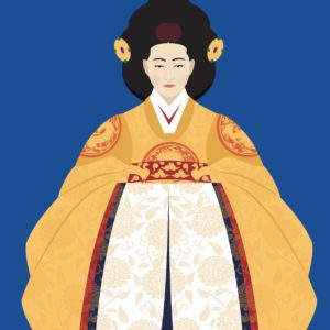 명성황후 초상화 일러스트