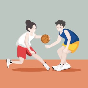 농구 커플 삽화