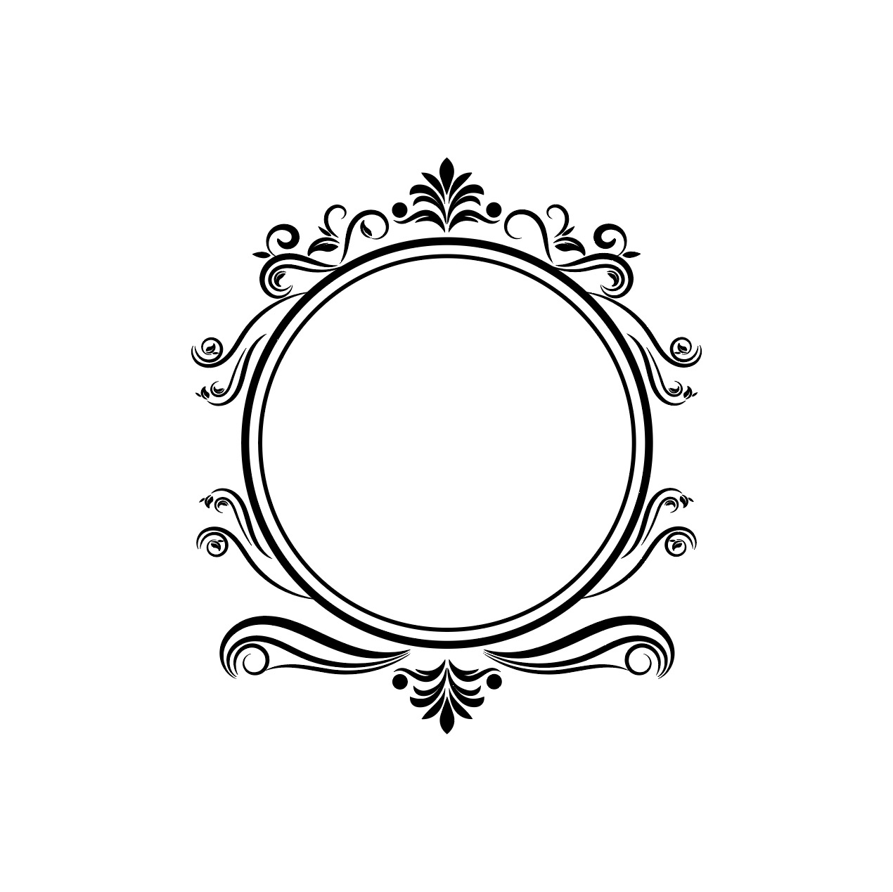 원 액자 나뭇가지