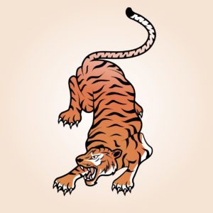 호랑이 컬러 도안