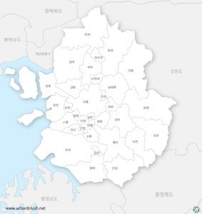 수도권 행정 지도