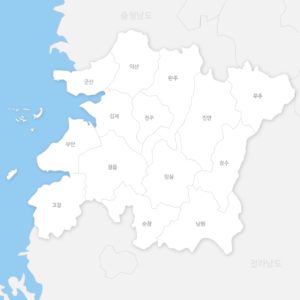 전라북도 행정지도 일러스트