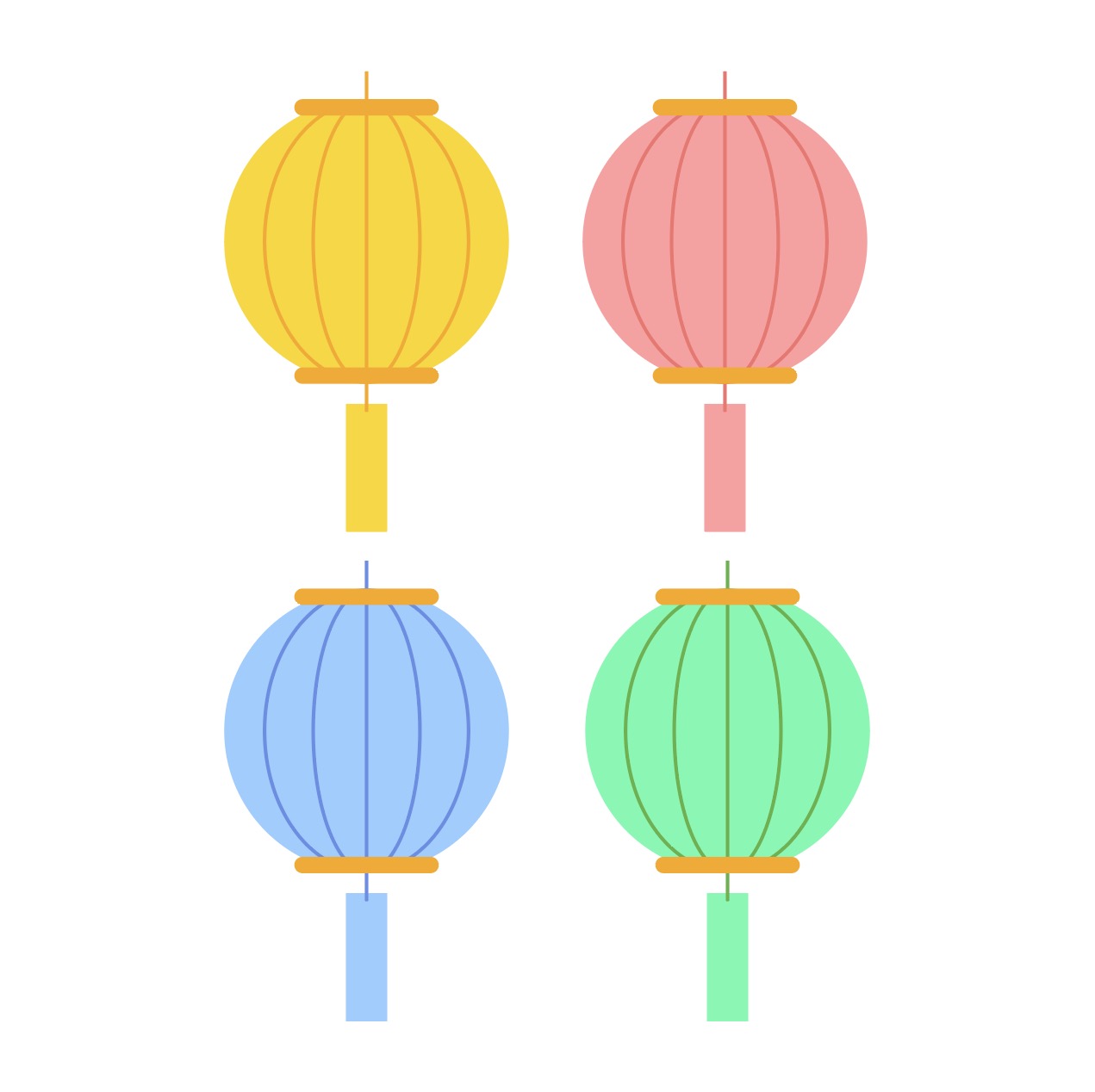 연등 조명 일러스트