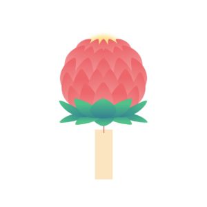 연꽃 연등 일러스트