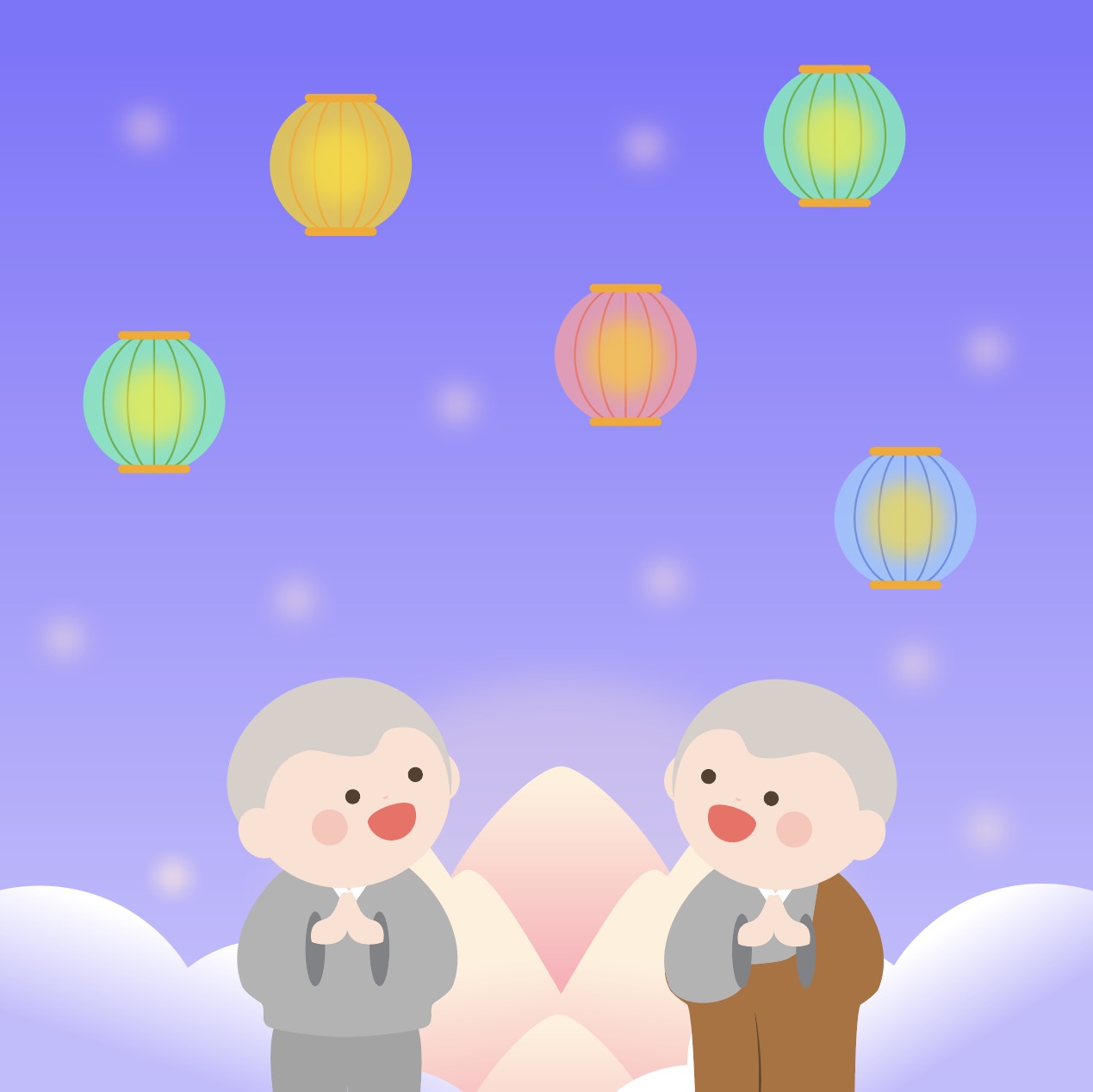 연등 행사 일러스트