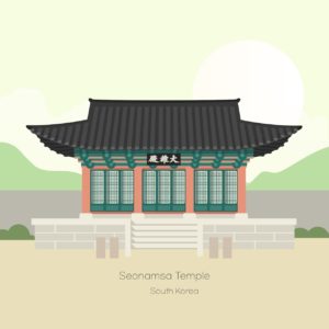 선암사 대웅전 일러스트