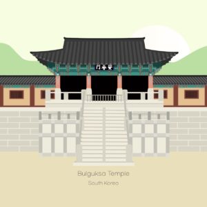 불국사 안양문 일러스트