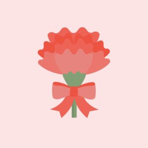 카네이션 리본 꽃