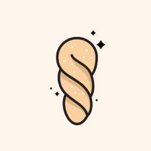 꽈배기 로고 일러스트