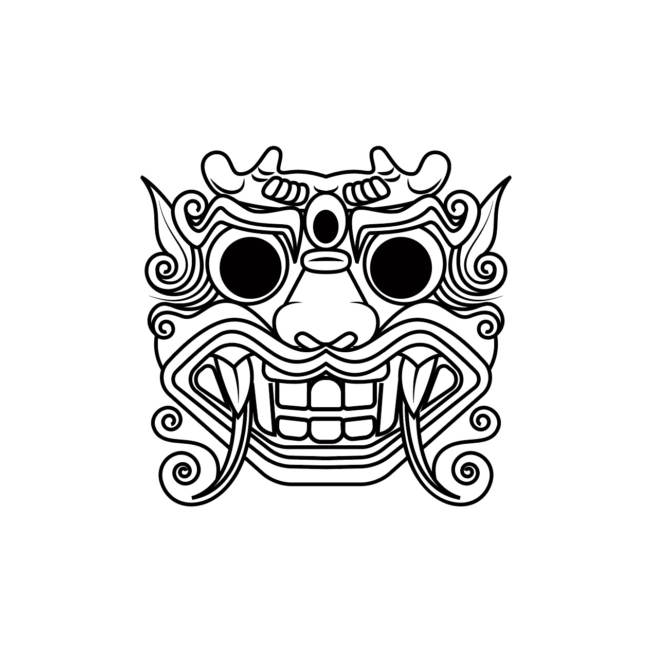 Download the Korean traditional goblin design logo illustration ai