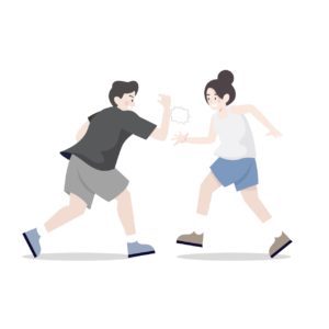 하이파이브 삽화 일러스트