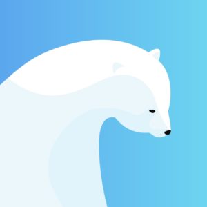 북극곰 얼굴 일러스트