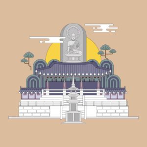 불국사 석굴암 일러스트